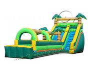 popular inflatable water slide palm tree jungle